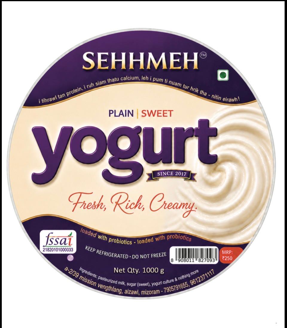 SEHHMEH yogurt label
